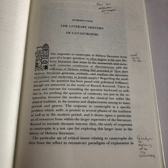 Hurban: Responses to Catastrophe in Hebrew Literature Hardcover by Alan Mintz - Picture 11 of 16